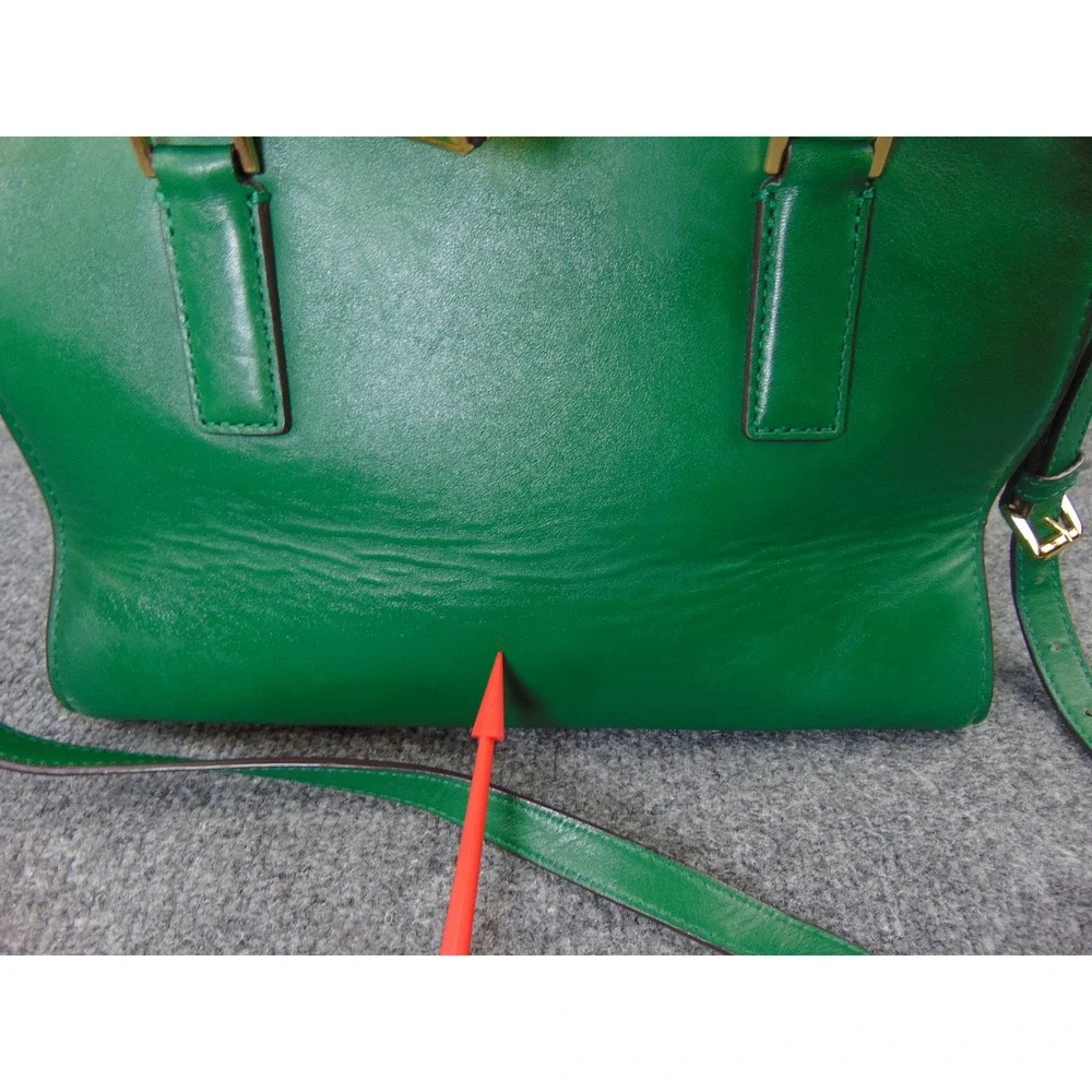 Michael Kors Hamilton Satchel Green Gold‎ Hardware 30F4GHXS3L Crossbody Bag